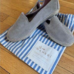 Manebí Light Gray Suede Espadrilles